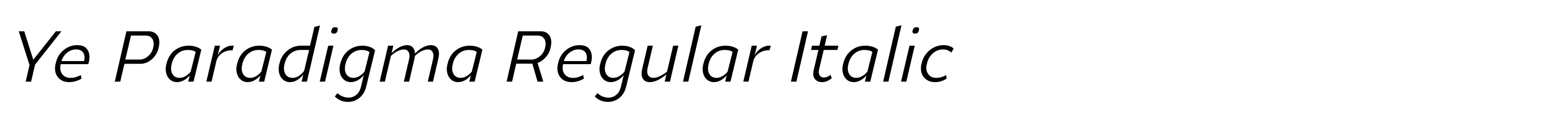 Ye Paradigma Regular Italic