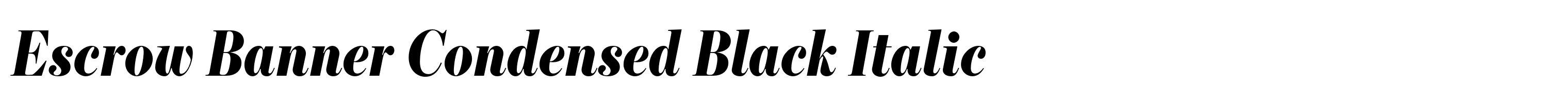 Escrow Banner Condensed Black Italic