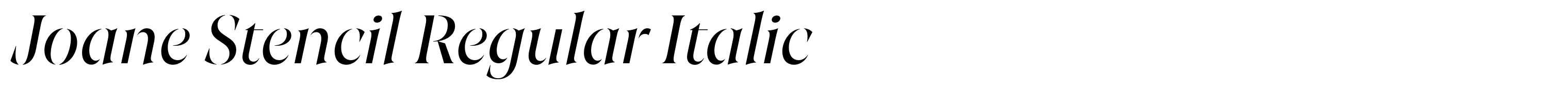 Joane Stencil Regular Italic