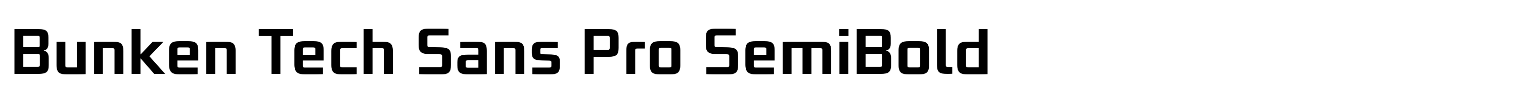 Bunken Tech Sans Pro SemiBold