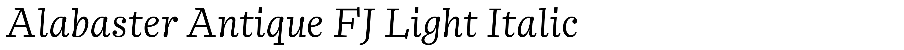 Alabaster Antique FJ Light Italic
