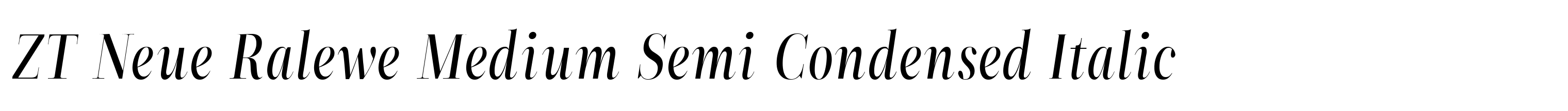 ZT Neue Ralewe Medium Semi Condensed Italic