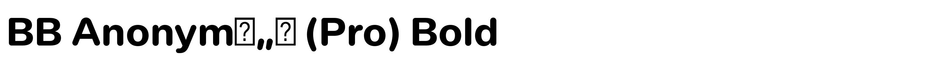 BB Anonymв„ў (Pro) Bold