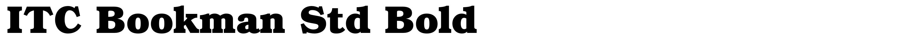 ITC Bookman Std Bold