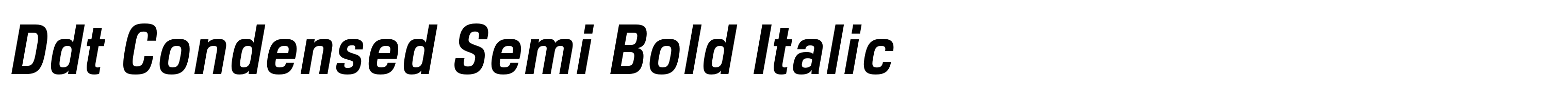 Ddt Condensed Semi Bold Italic