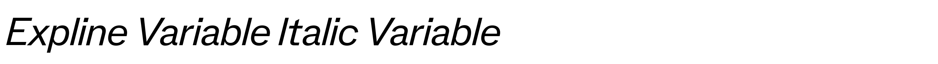Expline Variable Italic Variable