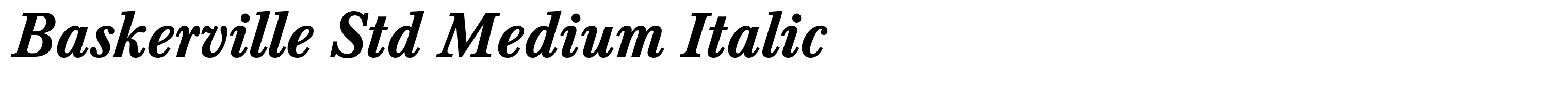 Baskerville Std Medium Italic