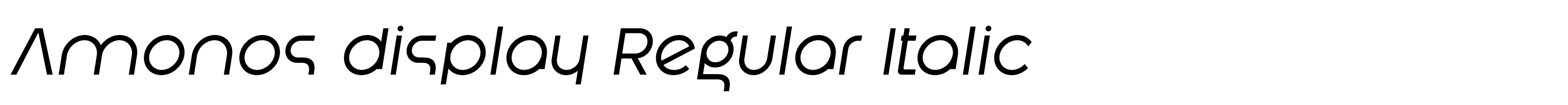 Amonos display Regular Italic