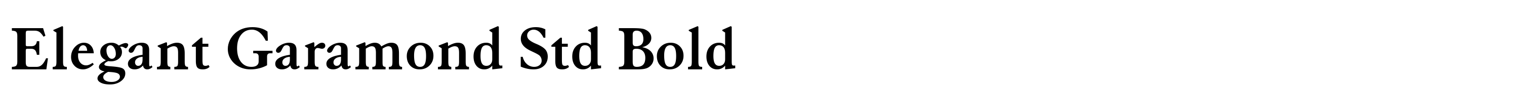 Elegant Garamond Std Bold