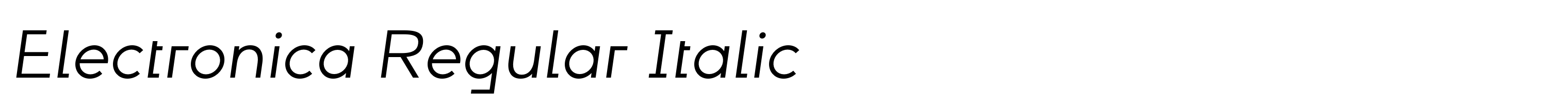 Electronica Regular Italic