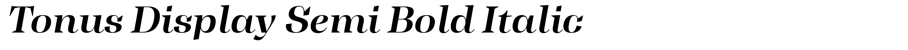 Tonus Display Semi Bold Italic