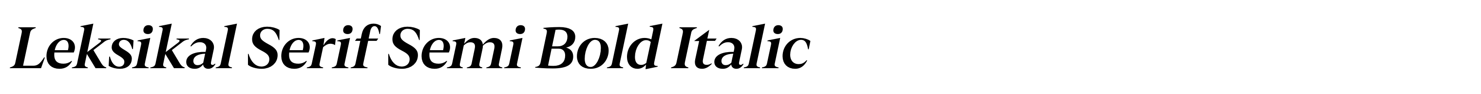 Leksikal Serif Semi Bold Italic