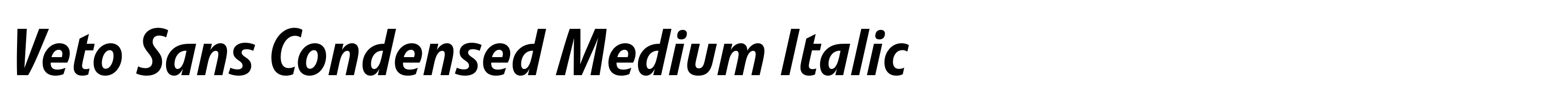 Veto Sans Condensed Medium Italic