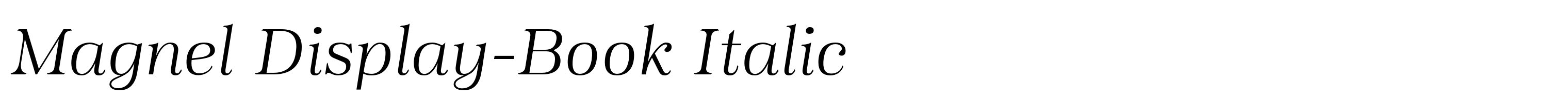 Magnel Display-Book Italic