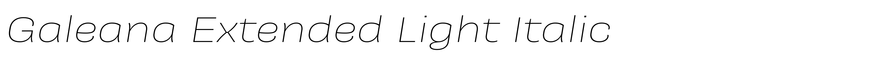 Galeana Extended Light Italic