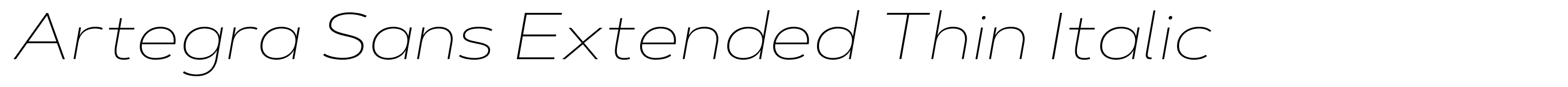 Artegra Sans Extended Thin Italic