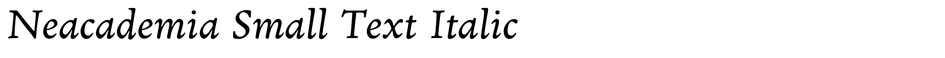 Neacademia Small Text Italic