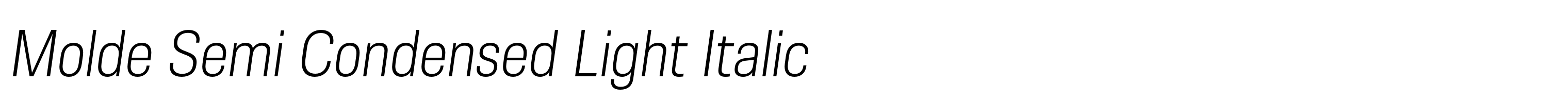 Molde Semi Condensed Light Italic