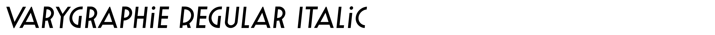 Varygraphie Regular Italic