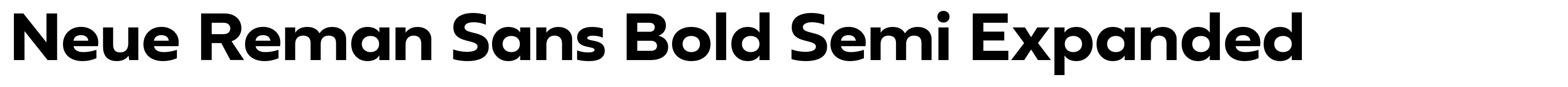 Neue Reman Sans Bold Semi Expanded