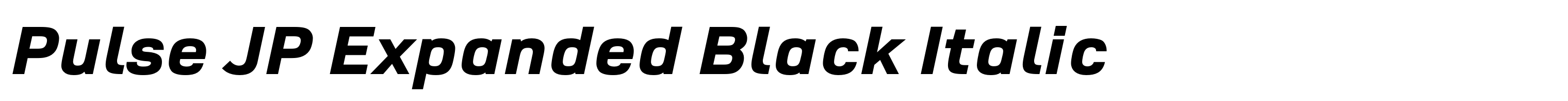 Pulse JP Expanded Black Italic