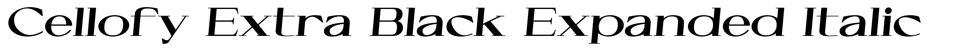 Cellofy Extra Black Expanded Italic