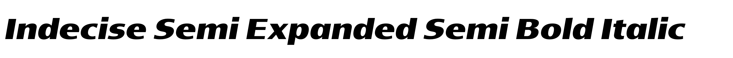 Indecise Semi Expanded Semi Bold Italic