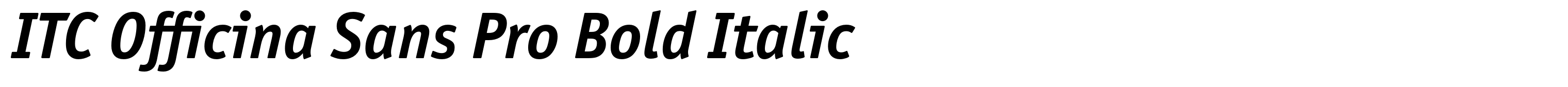 ITC Officina Sans Pro Bold Italic