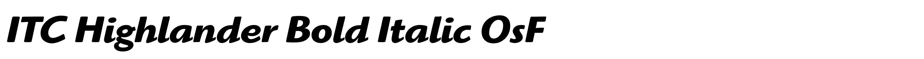 ITC Highlander Bold Italic OsF