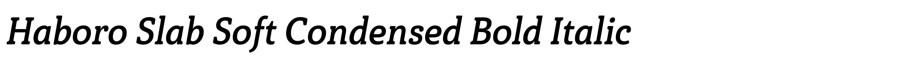 Haboro Slab Soft Condensed Bold Italic