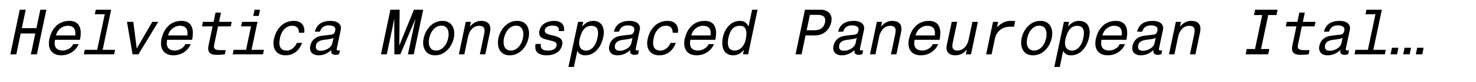 Helvetica Monospaced Paneuropean Italic