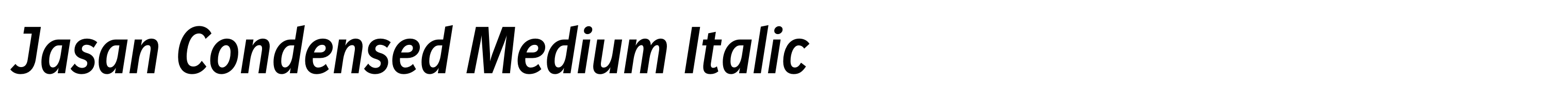 Jasan Condensed Medium Italic