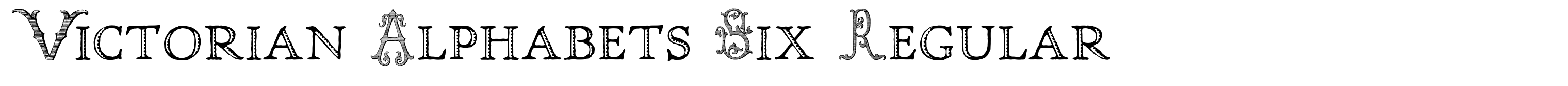 Victorian Alphabets Six Regular