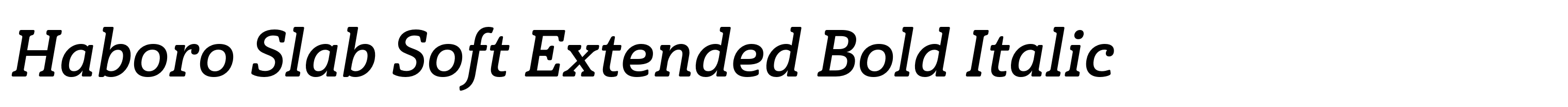 Haboro Slab Soft Extended Bold Italic