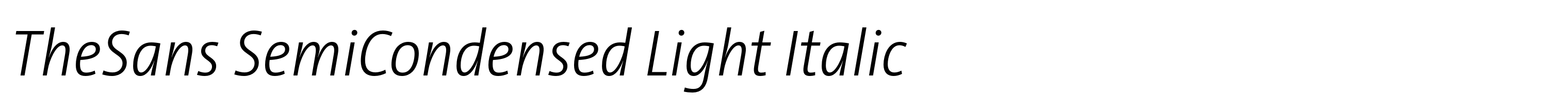 TheSans SemiCondensed Light Italic