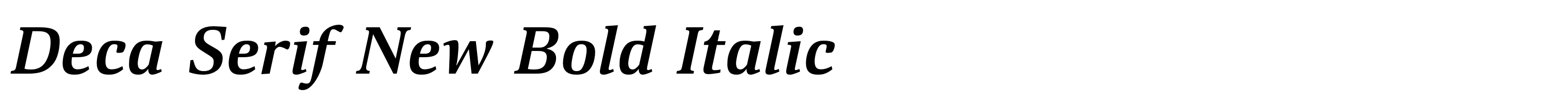 Deca Serif New Bold Italic