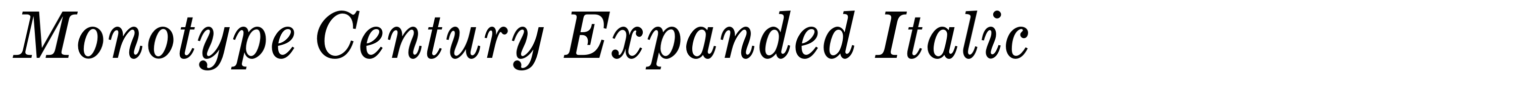 Monotype Century Expanded Italic