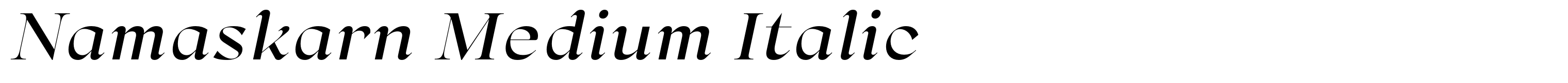 Namaskarn Medium Italic
