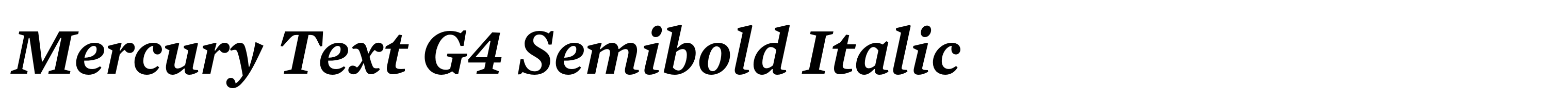 Mercury Text G4 Semibold Italic
