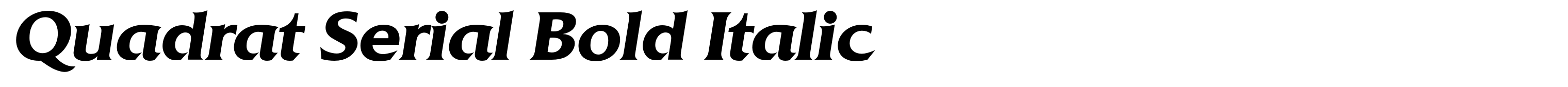 Quadrat Serial Bold Italic