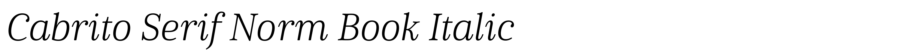 Cabrito Serif Norm Book Italic
