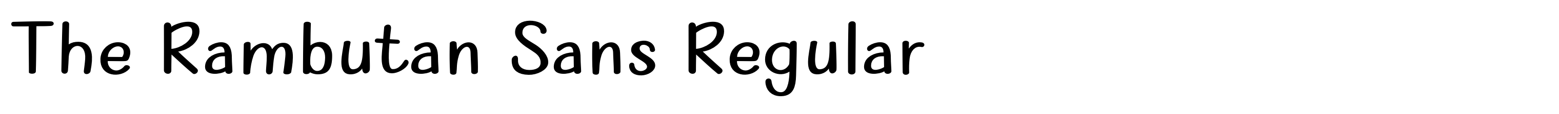The Rambutan Sans Regular