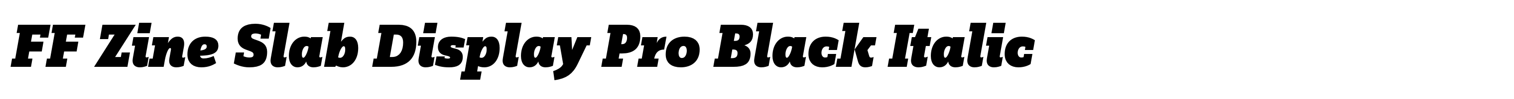 FF Zine Slab Display Pro Black Italic