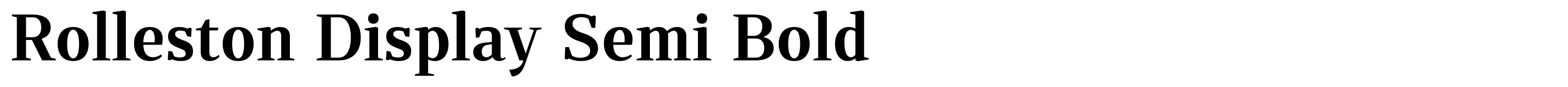 Rolleston Display Semi Bold