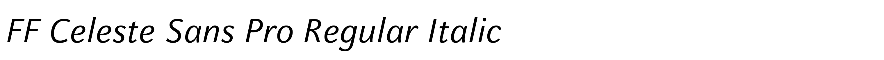 FF Celeste Sans Pro Regular Italic