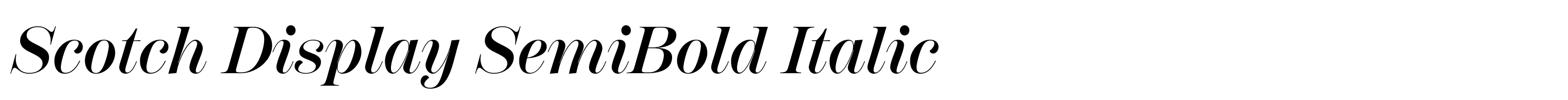 Scotch Display SemiBold Italic