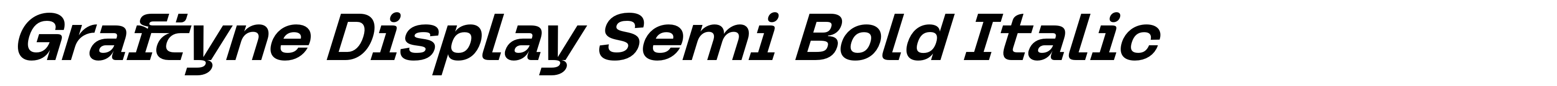Graftyne Display Semi Bold Italic