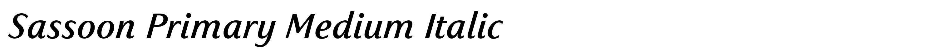 Sassoon Primary Medium Italic