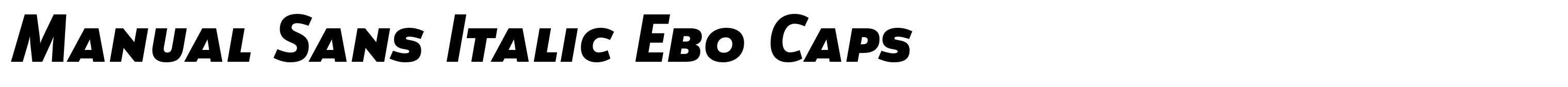 Manual Sans Italic Ebo Caps