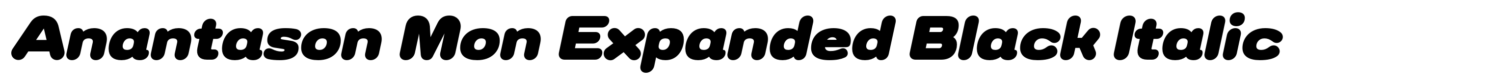 Anantason Mon Expanded Black Italic